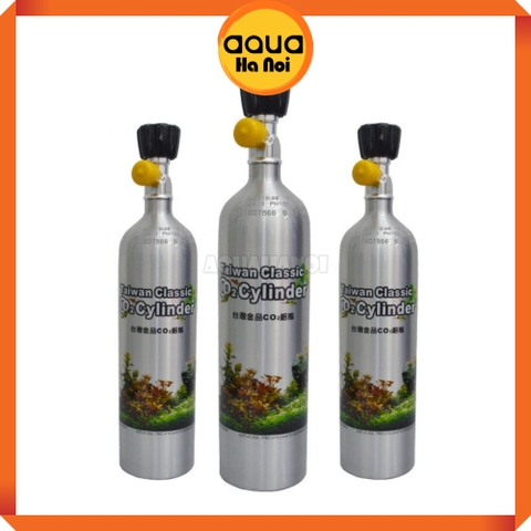 Bình CO2 thủy sinh nhôm Taiwan van ngang Aqua Classic 4L - Rỗng