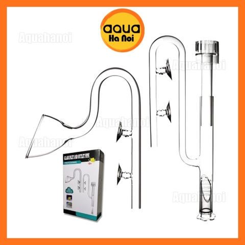 Combo In có lọc váng + Out miệng loe - Thủy tinh trong suốt - Phi 12mm - Hộp chống sốc - In Out lọc thùng bể cá thủy sinh