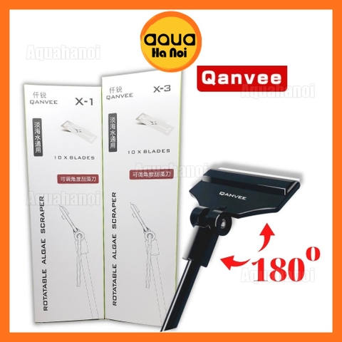 Dao cạo rêu QANVEE - Lưỡi xoay 180 độ  - vệ sinh thành hồ cá cảnh thủy sinh
