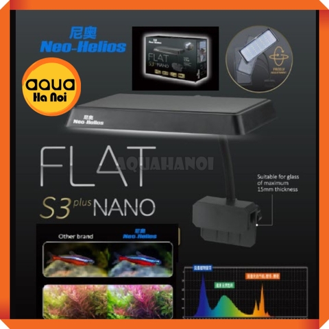 Đèn LED Neo Helios  FLAT S3 PLUS Nano - 13W - Đỏ cá và cây - Không đỏ nước