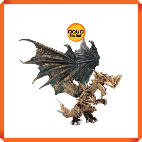 Mô hình khủng long bay trang trí trên đèn bể thủy sinh bán cạn - Đồ chơi trẻ em - Rồng vàng