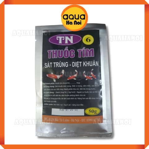 Thuốc Tím 50g (TN6) diệt nấm, sát khuẩn cho bể cá cảnh thủy sinh, bể Koi