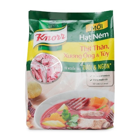 Hạt nêm Knorr thịt thăn - xương ống và tủy gói 1.8kg