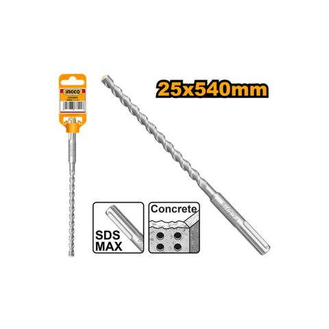 Mũi Khoan Bê Tông Đuôi Gài SDS Max 25 X 540mm INGCO DBH1242505