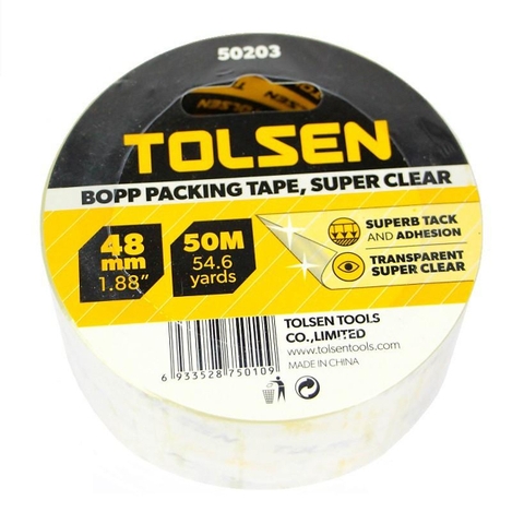 Băng keo siêu trắng trong Tolsen 100m 50206