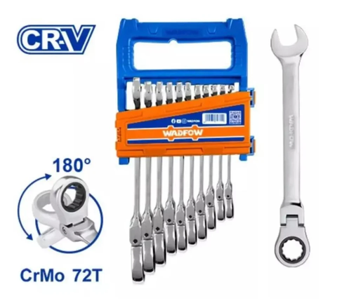 Bộ 12 Cờ Lê Miệng Vòng 2 Chiều Lắc Léo WADFOW WSP5212