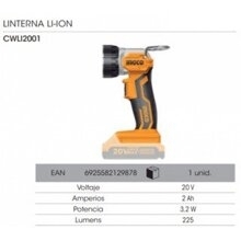 Đèn làm việc dùng pin 20V INGCO CWLI2001