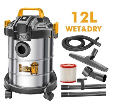 Máy hút bụi mô tơ dây đồng Ingco VC14122 800W chính hãng