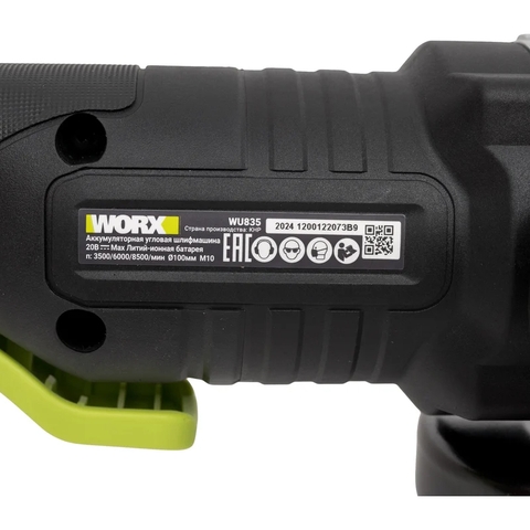 100mm Bộ máy mài góc dùng pin 20V Worx WU835 (Công tắc bóp)