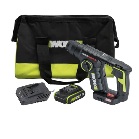 Máy Khoan Búa Dùng Pin 20V (Pin 4Ah + Sạc 6Ah) Worx WU380.14.6B
