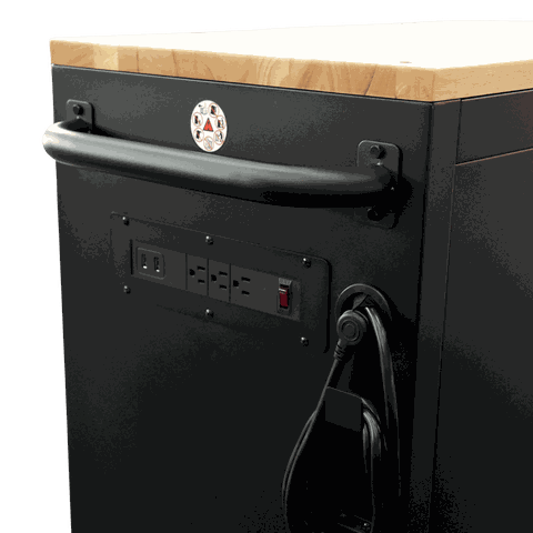 Tủ Dụng Cụ CSPS 76cm 7 Hộc Kéo Đen Tay Cầm Vàng Mặt Ván Gỗ