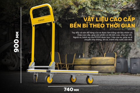Xe Đẩy Hàng 4 Bánh Gấp Gọn 150kg Stanley PC510