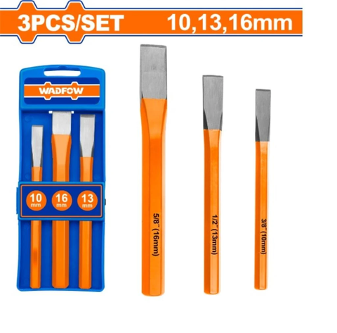 Bộ Đục Sắt Nguội 3 Chi Tiết 10 13 16mm WADFOW WCC8303