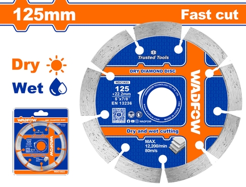 Lưỡi cắt gạch khô-ướt 125x22.2mm WadFow WDC1K03