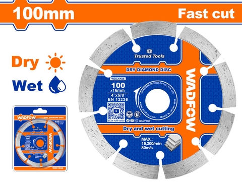 Lưỡi cắt gạch khô-ướt 100x16mm WadFow WDC1K06