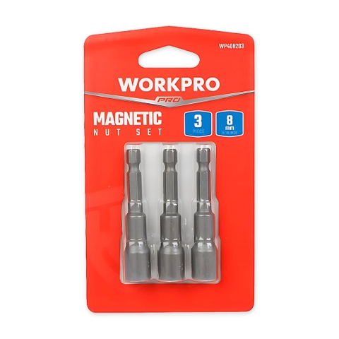 Bộ Kẹp Vít Từ Tính 65x8mm 1 Bô = 3 Cái Workpro WP408203