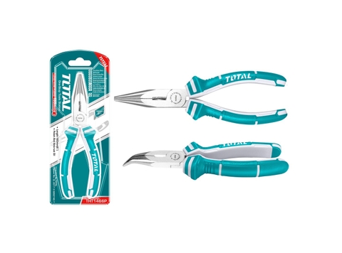 Kềm mũi nhọn mỏ cong 160mm TOTAL THT1466P