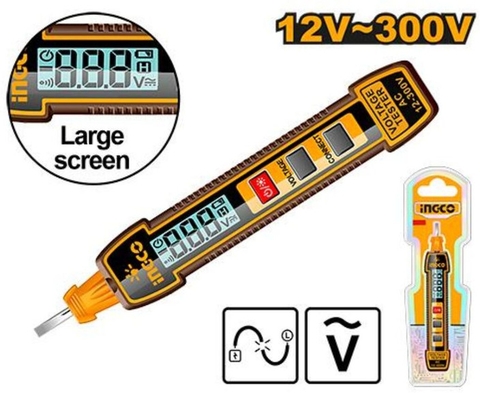 Bút Thử Điện áp Kỹ Thuật Số AC 12-300V INGCO HSDT33001