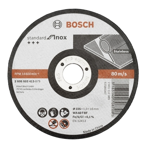Đá Cắt 105x1.0x16 (Inox) Bosch 2608603413