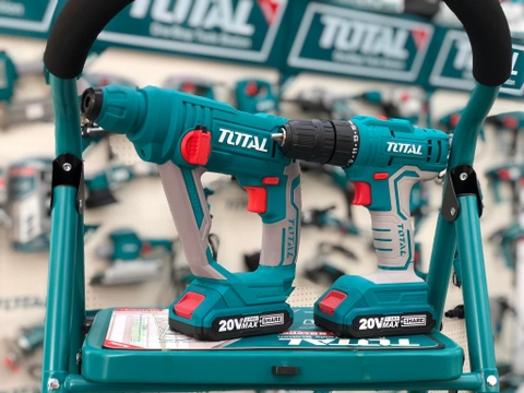 Bộ combo máy khoan động lực và máy khoan dùng pin 20V Total TCKLI2008 chính hãng