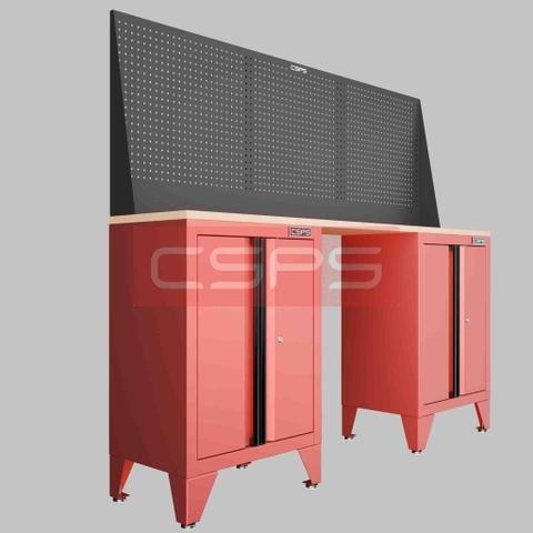 Tủ Dụng Cụ CSPS 183cm 2 Tủ Đen Đỏ Chuyên Nghiệp