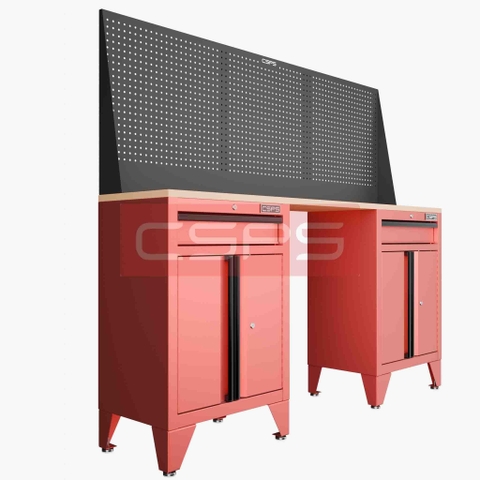 Tủ Dụng Cụ CSPS 183cm 2 Tủ Đen Đỏ Chuyên Nghiệp