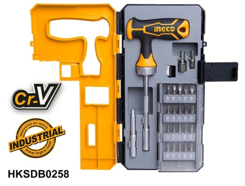Bộ Tua Vít Chữ T 25 Chi Tiết INGCO HKSDB0258