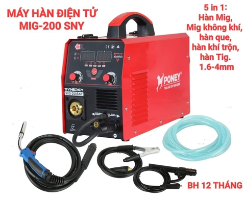 Máy hàn điện tử 7.5KVA PONEY MIG-200 SNY (5 in 1)