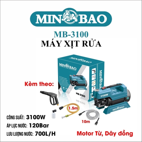 Máy xịt rửa 3100W MINBAO MB-3100