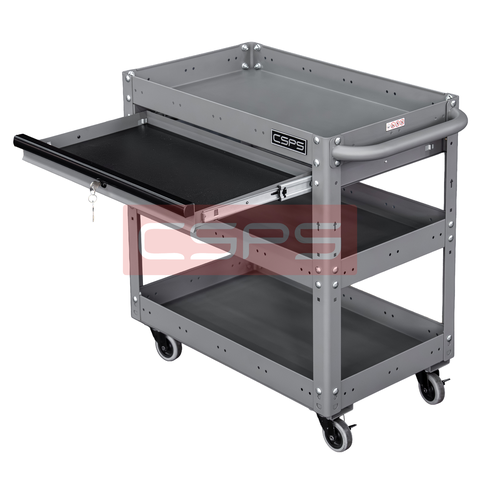 [Giá Đang Sale] Xe Đẩy Dụng Cụ CSPS 3 Ngăn 71cm Đen Đỏ Chính Hãng