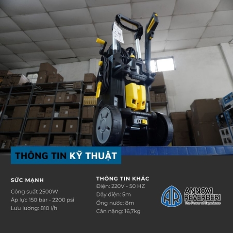 Máy xịt rửa xe Annovi Reverberi 4K TWIN FLOW - 2 động cơ 2500W