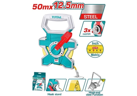 Thước dây thép 50m x 12.5mm Total TMT08506