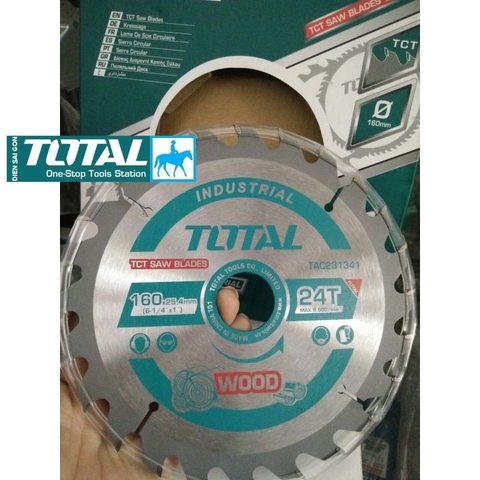 Lưỡi Cưa Gỗ Hợp Kim TCT 160mm 24 Răng Total TAC231341