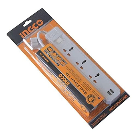 Ổ Cắm Điện Có Cổng USB Ingco HES13041VSB chính hãng