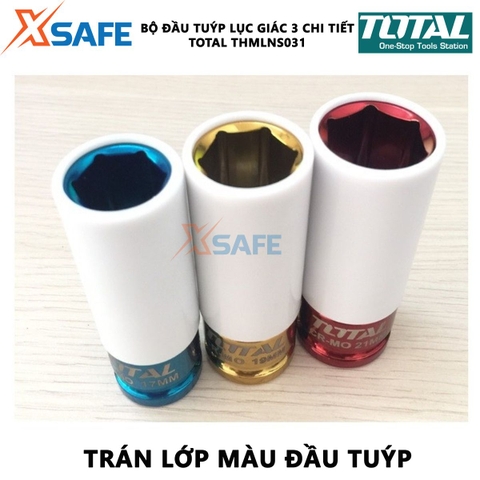 Bộ 3 đầu tuýp lục giác Total THMLNS031 uy tính