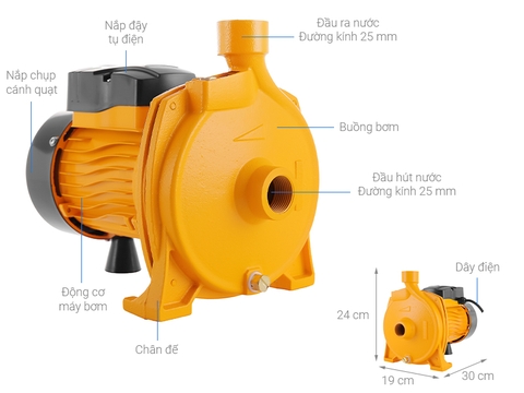 Máy bơm ly tâm 1HP Tolsen