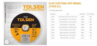 Đĩa cắt sắt & inox mỏng 230x2.0x22.2mm Tolsen 76107
