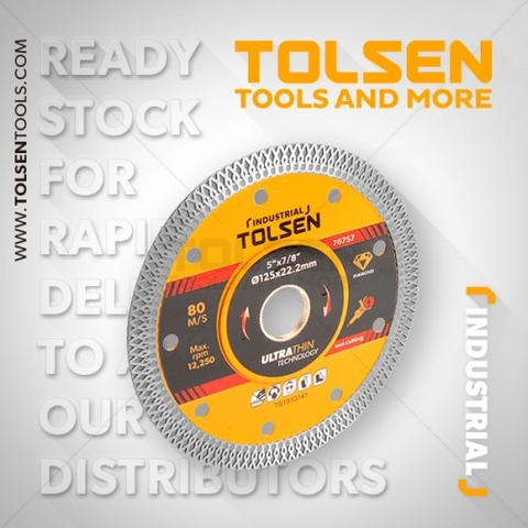 Đĩa cắt kim cương siêu mỏng công nghiệp 115mm Tolsen 76756