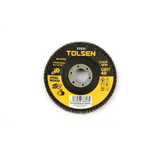 Nhám xếp cho sắt và gỗ 115mm*40# Tolsen 77211