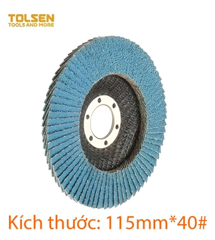 Nhám xếp cho thép không rỉ 115mm*40# Tolsen mã 77311