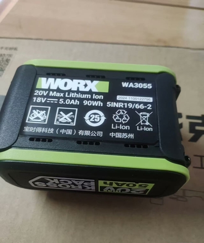 Pin 5.0Ah WORX WA3055 cho máy 20V