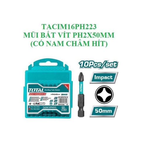 Mũi bắt vít (có nam châm hít) Total TACIM16PH223 uy tính