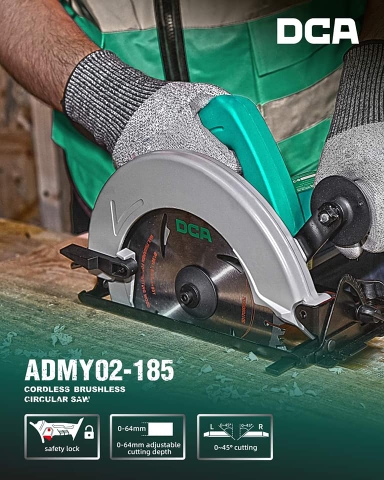 Máy cưa đĩa pin 20V DCA không chổi than - ADMY02-185BM
