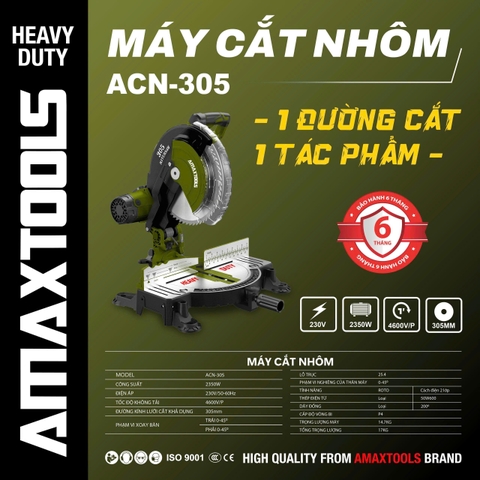 Máy Cắt Nhôm Góc Amaxtools ACN-305 2350W, Đường Kính Lưỡi 305mm