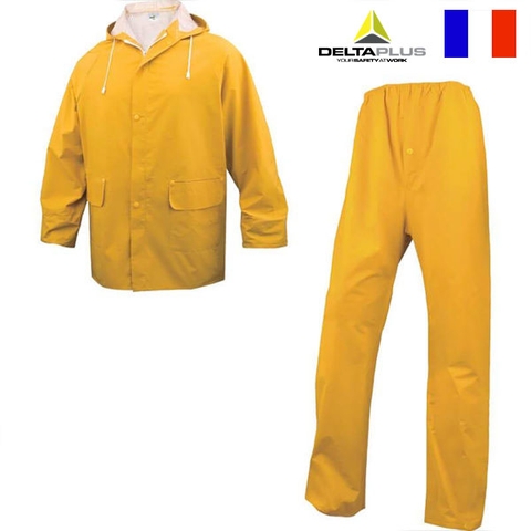 Bộ Đồ Đi Mưa Màu Vàng Deltaplus 400
