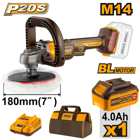 Máy Đánh Bóng Dùng Pin 20V-180mm (không Kèm Pin Và Sạc) INGCO APLI2018