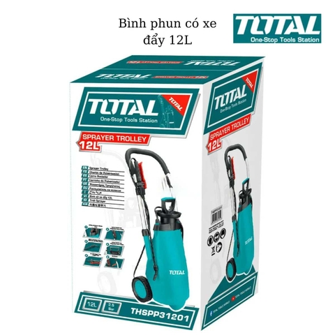 Bình phun có xe đẩy 12L TOTAL THSPP31201 chính hãng