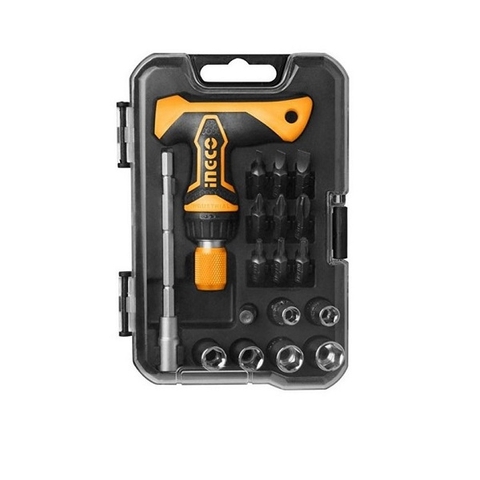 Bộ Tua Vít Cầm Tay INGCO 18 Chi Tiết HKSDB0188 xsafe