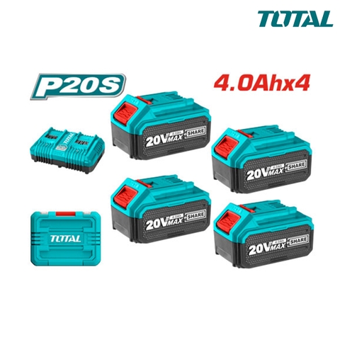 Bộ 4 pin và 1 sạc P20S TOTAL  TFBCLI20244