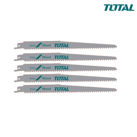 Bộ 5 lưỡi cưa kiếm 225mm cắt gỗ có đinh TOTAL  TRSB1111DF